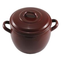 Olla Esmalte Marron Bombeada 30 Cm