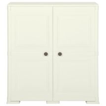 Armoire En Plastique Design Moderne, Armoire Etagère De Rangement, 79x43x85,5 Cm Design De Bois Crème Oib4738e