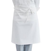 Grembiule de cocina – 100% algodón – 70x60 cm – Lavable a 60°C – Color blanco