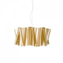 New Gold Aufhängung – verchromtes Metall – Durchmesser 50cm – Höhe 27cm – 1x MAX 30W E27 – Transparentes Kabel 120cm