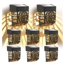 8 Lampes Solaires Pour Terrasse Et Clôture - Éclairage Décoratif Extérieur, Allumage Automatique Crépuscule/aube, Étanche - Pour Garde-corps, Jardin, 