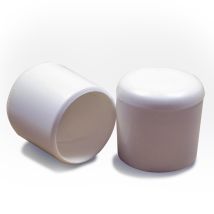 Ajile - Embout Enveloppant Coiffant Capuchon De Protection Plastique Blanc Pour Pied, Tube, Tige, Fil De Grillage De Diamètre 18 Mm
