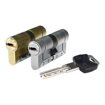 Ifam - Cilindro Iridium M Irm3030ld Latón 60mm (30+30mm) Leva Larga 15mm Con 5 Llaves De Seguridad.