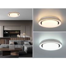 Reality Leuchten - Led Deckenleuchte Atria Fernbedienung Dimmbar Sternenhimmel Schwarz, Ø 27cm