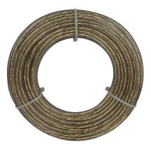 Corderie Italiane - 006043591 Filo Stendibiancheria Acciaio Ottonato Trasparente, 6 Mm - 10 Mt