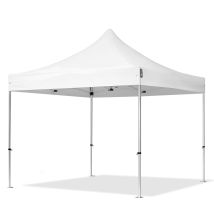 3x3m Gazebo Pieghevole Pes 800, Professional 40mm Alluminio, Bianco