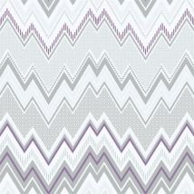 Galerie - Tempo Zig-zag Wallpaper Paste The Wall Purple Grey