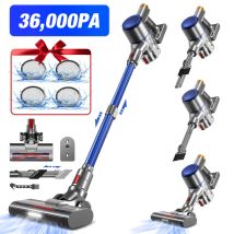 Akku Staubsauger 36000pa 500w – Kabelloser Handstaubsauger Mit 50min Laufzeit, 2 Saugstufen, 1,6l Staubbehälter Für Teppiche & Hartböden, Authmic, 