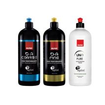 Rupes Schleifpasten-Set 3 Stück 1L – D-A COARSE, D-A FINE, UNO PURE – Auto-Lacke