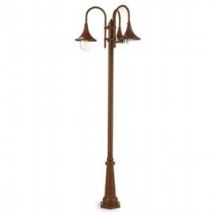 Hängelampe Aus Aluminium Mit Transparenten Diffusoren - 3 Lampen - Maximale Höhe 150mm Rost
