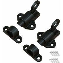2pcs Self-locking Door Bolt, Spring Lock, Auto Door Bolt, Rebound Door Bolt, Spring Door Screw, With Screw, Suitable For Windows, Wood Doors, Cabinet 