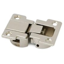 Bisagra embutir mesa Ankor – Espesor 18mm – Zamak – Acabado Níquel – 1 unidad
