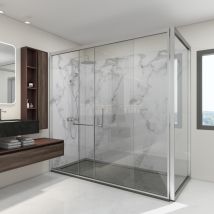 Set Bladel Di 12 Pannelli Decorativi In Pvc Per Parete - Effetto Marmo White Marble [neu.haus]