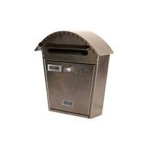 Buzón de correo Espresso 717 – 36x13x37 cm – Chapa pintada – Cerradura de cilindro – Incluye 2 llaves