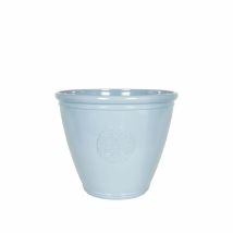 40cm Small Eden Emblem Plant Pot - Plastic - L40 X W40 X H30 Cm - Blue