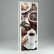 Forte – Porta a Soffietto Moderna in PVC 102x214 cm – Impermeabile, Reversibile, Facile da Installare – Made in Italy
