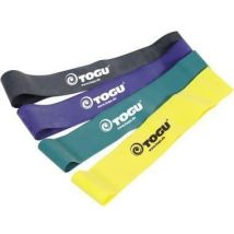 Togu Fitnessband Togu Theragym Loop 4 Fitnessbänder (gelb = Leicht Grün = Mittel Blau = Starkschwarz = Extra Stark) Latex