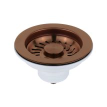 Universeller Korbablauf Für Küchenspüle Ø 114 Mm Pvd Gebürstetes Kupfer L.b. Plast Fasolo 550-46-rfss-van Pvd Gebürstetes Kupfer