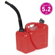 Tanique Bioclimatique Rouge Double 5 + 2 L, 15 X 24 X 30 Cm