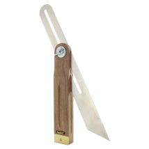 Hedue – Bevel 250 mm in Acciaio Inossidabile – Strumento di Misura per Carpenteria – Legno di Noce
