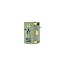 Adaptateur De Prise Universel Kaki Et Jaune - Cao