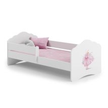 Letto Per Bambini Fala Con Ringhiera 140x70 Principessa Con Corona