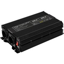 PB Spannungswandler 12V auf 230V 1500W – 2 Schutzkontakt-Steckdosen – USB 5V/2,1A – Überlast- und Übertemperaturschutz – 265x167x70 mm