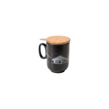 Tisanière Montagne Noire 45cl Infusion Parfaite Avec Design Montagne - Table Et Cook