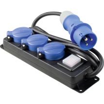 As-schwabe - 3-fach Cee Steckdosenleiste Mit Schalter 1,5m H07rn-f 3g1,5 Ip44