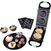 Retro Line Waffeleisen – Wechselbare Backplatten für Cake Pops und Eiswaffeln – Antihaftbeschichtet – Thermostat – Trisa