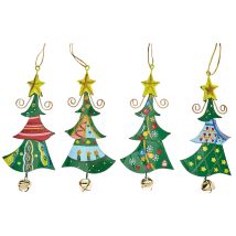 Ghirlande di Natale Colorate – Set da 4 – Decorazioni per Alberi di Natale e Composizioni – 5147