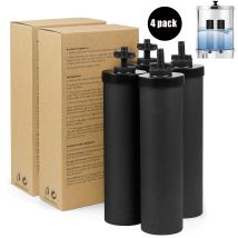 4 Pack Gravity Water Filter System Filters Compatible With Weeplow, Berkey, Berkefeld, Doulton Filtration Systems, Reduces Contaminants By 99.99%