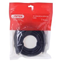 Unitek Cable Hdmi 2.0 4k C11068bk De Alta Velocidad, 7 M, Alta Velocidad, Velocidad De Transferencia De 18 Gbps, Con Conectores Chapados En Oro Para 