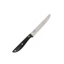 LGVSHOPPING – Cuchillo de mesa remachado 11,0 cm – Acero inoxidable templado – Hoja dentada – Punta redonda