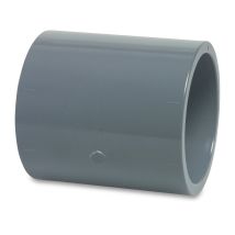 Mega Muffe Pvc-u 90 Mm Klebemuffe 16 Bar, Grau