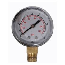 Manómetro para bomba eléctrica – 6 unidades – Máxima presión: 6 bar – Rosca de fontanería