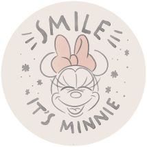 Komar Wandtapete - Disney Dot Minnie Chubby Cheeks - 125 X 125 Cm - Vlies Selbstklebend