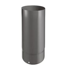 Gerades Element - Breite 250 Mm - 0,7 Mm Emaille - Mattschwarz - Ø180 Joncoux