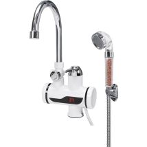 Fala – Elektrische Armatur mit Duschkopf und Warmwasserbereiter – 3000 W – 220 V – Wassertemperatur bis 60 °C – 1,2 m Kabel – 120 cm Brauseschlauch