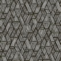 Vliestapete - Ethnic Stitch Schwarz/weiss - 10m X 52cm