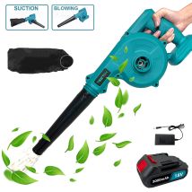 Soffiatori E Aspiratori Elettrici, Soffiatore Ad Aria Senza Fili 2 In 1, Per Aspiratore Elettrico Per Foglie Di Polvere Di Neve + Batteria Da 1x 3,0 A