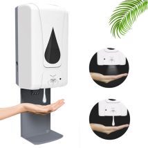 Devenirriche - 2 In 1 Automatic Soap Dispenser Sensor No Drilling, 1200ml Sanitizer Dispenser, Soap Lotion Pump For Wall Mounting For Kitchen 