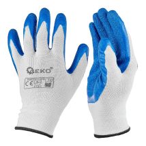 Guanti Protettivi In Poliestere Taglia 10 /lattice Bianco E Blu/ (12/240)
