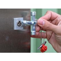 Schaltschrankschlüssel DoubleHead – Zink-Druckguss – 18mm hoch – 65mm breit – 65mm lang – 90g – 6,3mm Bitaufnahme