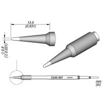 Cartucho Conico 0,8mm Diametro Jbc