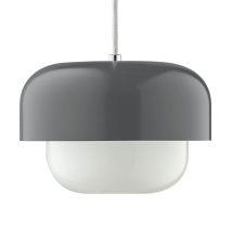 B-Ware Dyberg Larsen Hängeleuchte Pendelleuchte Haipot Dunkelgrau Glas Metall E27