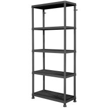 Fixkraft Kunststoffregal 176x74x32 Cm, 5 Böden, Regalsystem, Ablageregal