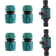 Wasserhahn-anschluss-set, Gartenschlauch-anschluss, Schlauchverbinder Mit Regelventil – Gartenschlauch-absperrventil, Schnell-schlauchverbinder Für 1/