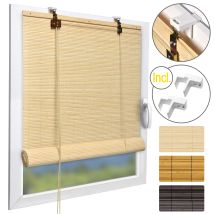 Sol Royal Soldecor B86 Persianas De Bambú Rollo Bambú Ventanas Klemmfix Robusto Madera Calidad naturaleza, 160x120 Cm