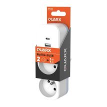 Regleta Enchufes 2 Tomas Con Interruptor Quarx 3680 W